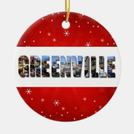 Greenville South Carolina Travel Foton jul Julgransprydnad Keramik