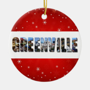 Greenville South Carolina Travel Foton jul Julgransprydnad Keramik