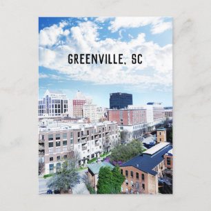 Greenville South Carolina Travel Photo Vykort