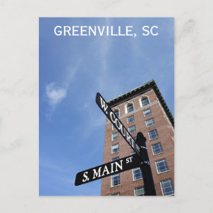 Greenville South Carolina Travel Photo Vykort