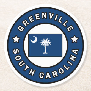 Greenville South Carolina Underlägg Papper Rund