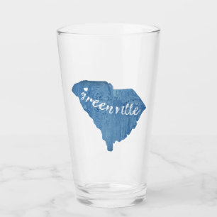 Greenville South Carolina Wood Grain Glaskopp