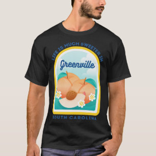 Greenville South olina SC Peach Tourist Souvenir T Shirt