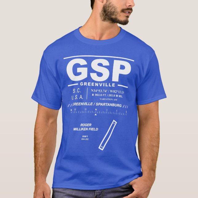Greenville Spartanburg Intl Airport GSP T-Shirt (Framsida)