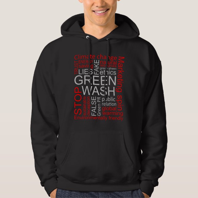 Greenwash Fake Ligger Deception Hoodie (Framsida)