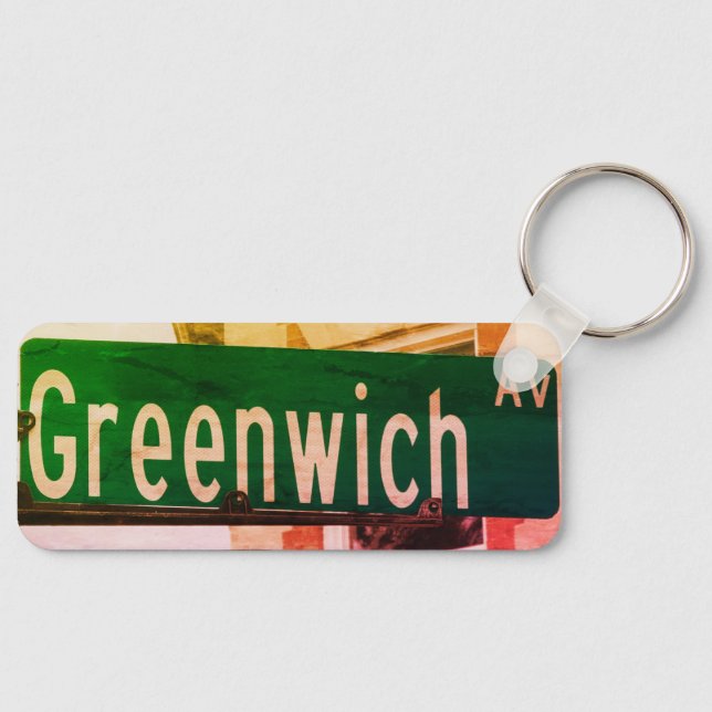 Greenwich Ave, Greenwich, CT Nyckelring (Framsida)