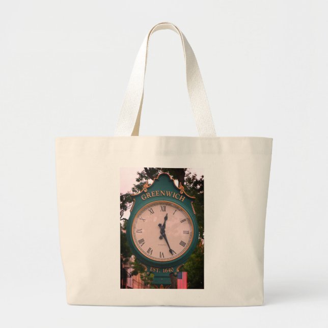Greenwich Avenue Post Clock, Greenwich, CT Jumbo Tygkasse (Framsidan)