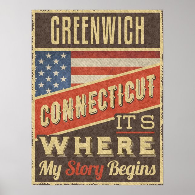 Greenwich Connecticut Poster (Framsidan)