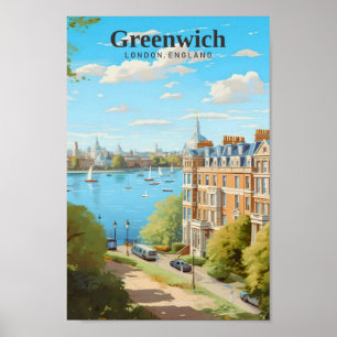 Greenwich London England Art Vintage resor Poster
