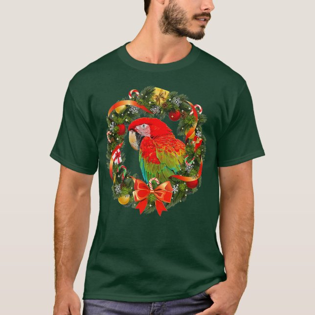 Greenwich Macaw Parrot-julkrans T Shirt (Framsida)