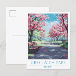 Greenwich Park London England Travel Vykort