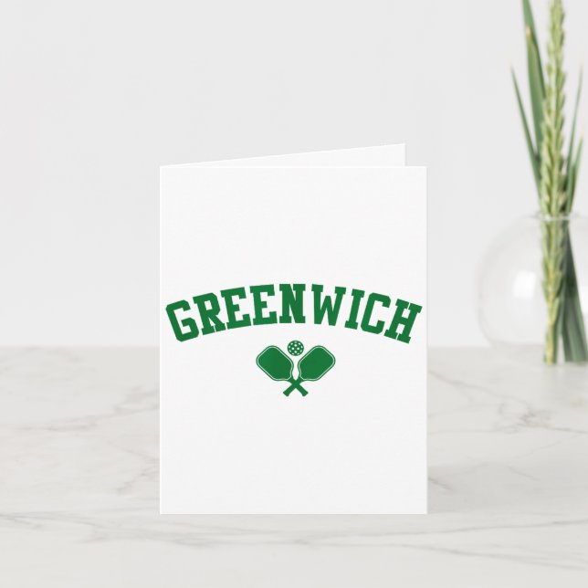 Greenwich pickleball grön  kort (Framsida)