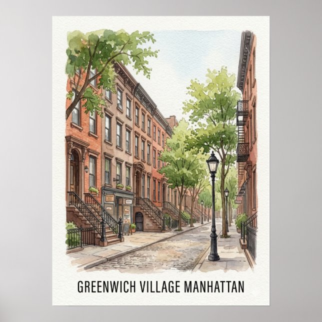 Greenwich Village Manhattan Poster (Framsidan)