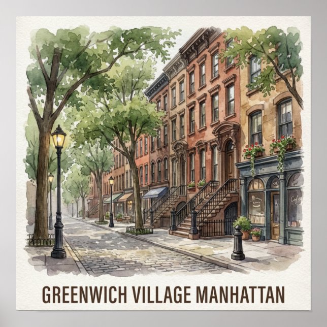 Greenwich Village Manhattan Poster (Framsidan)