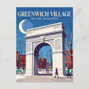 Greenwich Village New York State Vykort