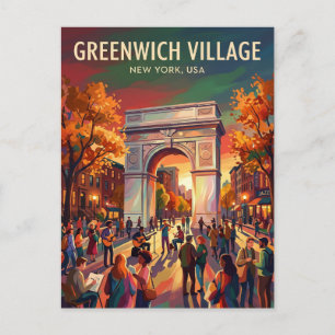 Greenwich Village USA Vykort