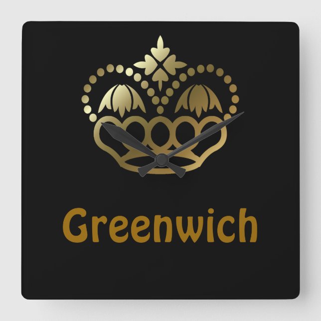 Greenwichtid Fyrkantig Klocka (Framsida)