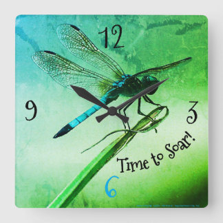Greenwood Dragonfly-design Fyrkantig Klocka
