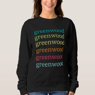 Greenwood Indiana IN Söt och Färgrik Upprepad T Shirt
