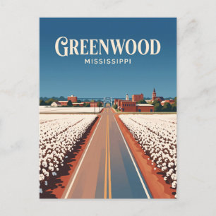 Greenwood Mississippi Vykort