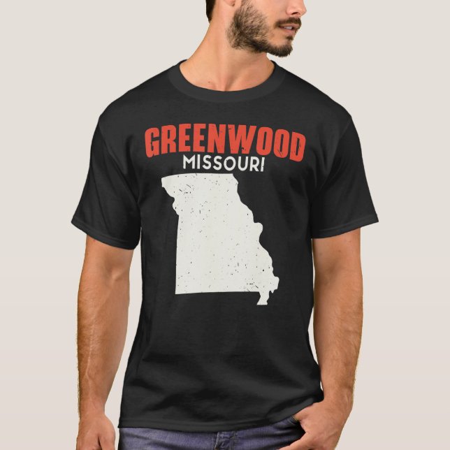 Greenwood Missouri USA State America Travel Missou T Shirt (Framsida)