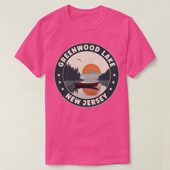 Greenwood Sjö New jersey Sunset T Shirt (Design framsida)