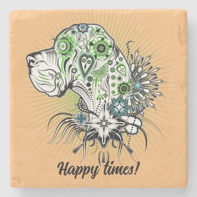 Greeny Great dane Stone Underlägg (Framsidan)