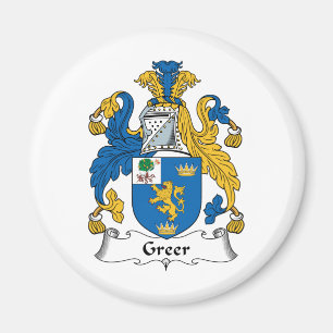 Greer familjvapensköld magnet