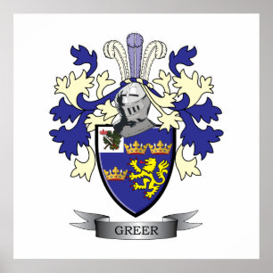 Greer Family Crest Jackar av Arm Poster