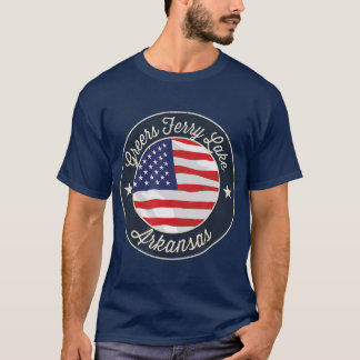 Greers Ferry Sjö Patriotic Arkansas Souvenir T Shirt