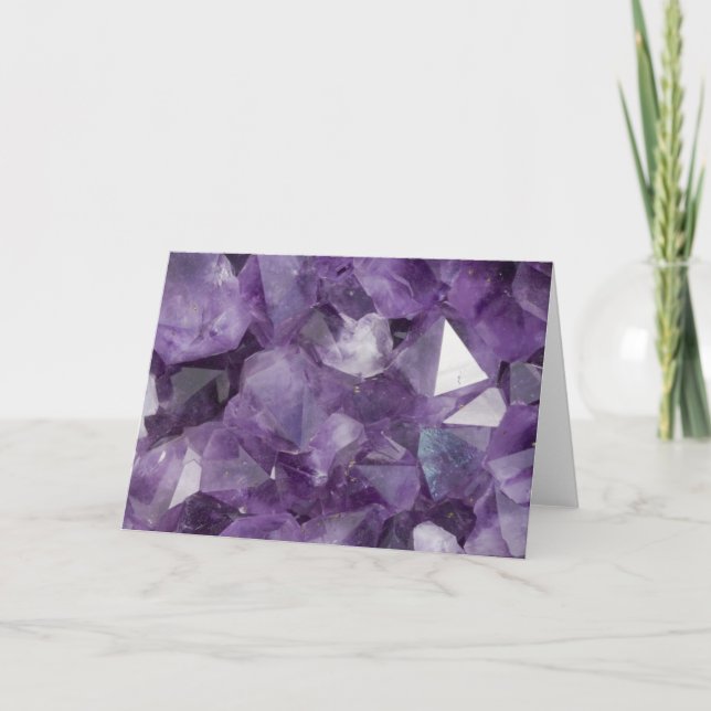 Greeting Card Amethyst Geode Kort (Framsida)