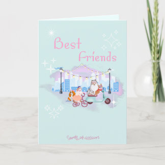 Greeting card best friends helgkort