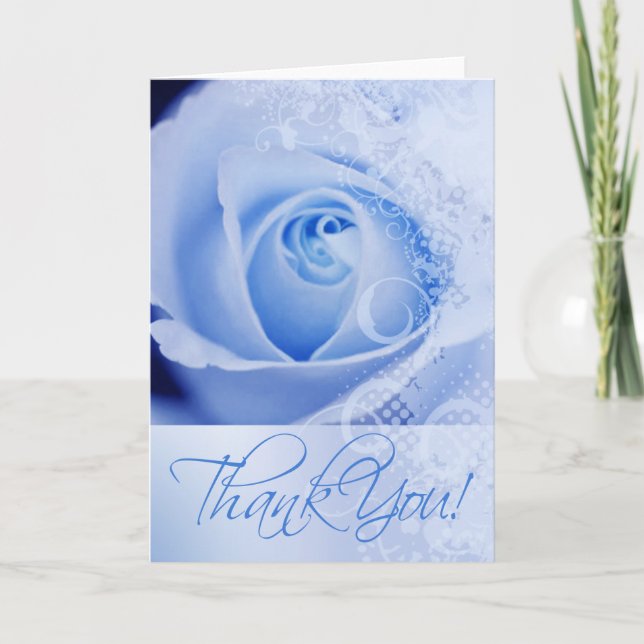 Greeting Card (blått) för Ro i tack (blått) Kort (Framsida)