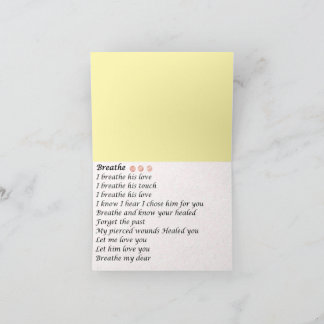 Greeting Card ' Breathe' Tack Kort