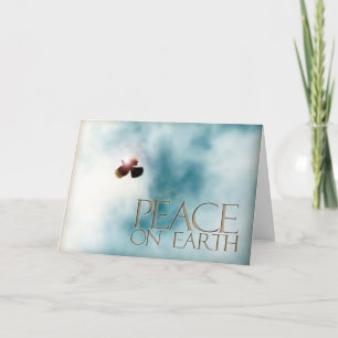 Greeting Card Dove Peace on Earth på jorden Helgkort