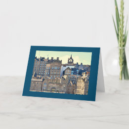 Greeting Card Edinburgh Old Town Kort