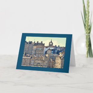 Greeting Card Edinburgh Old Town Kort