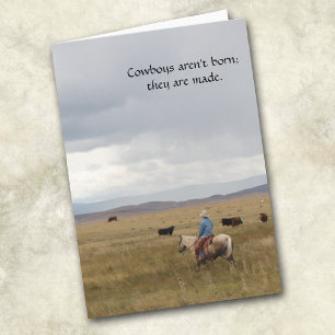 Greeting Card för det Westerna Tillfällen Cowboy Kort