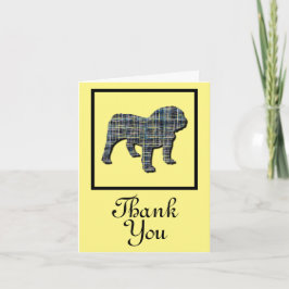 Greeting Card för engelska Bulldog Hund Tack Kort