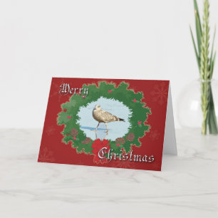 Greeting Card för fiskmås och God jul Helgkort