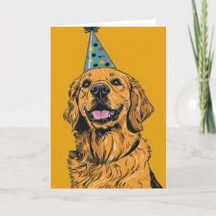 Greeting Card för Födelsedagsfest av gyllene återt Tack Kort