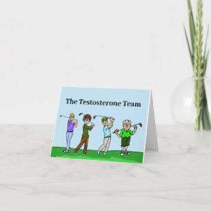 Greeting Card för Funny Manar Golf Team Kort