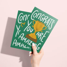 Greeting Card för Golden Trophy-Grattisar