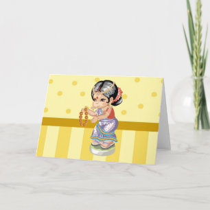 Greeting Card för indiska flickor Kort