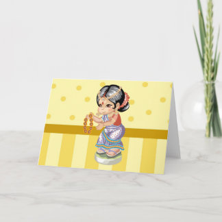 Greeting Card för indiska flickor Kort