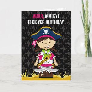 Greeting Card för kapten Pirat Kort
