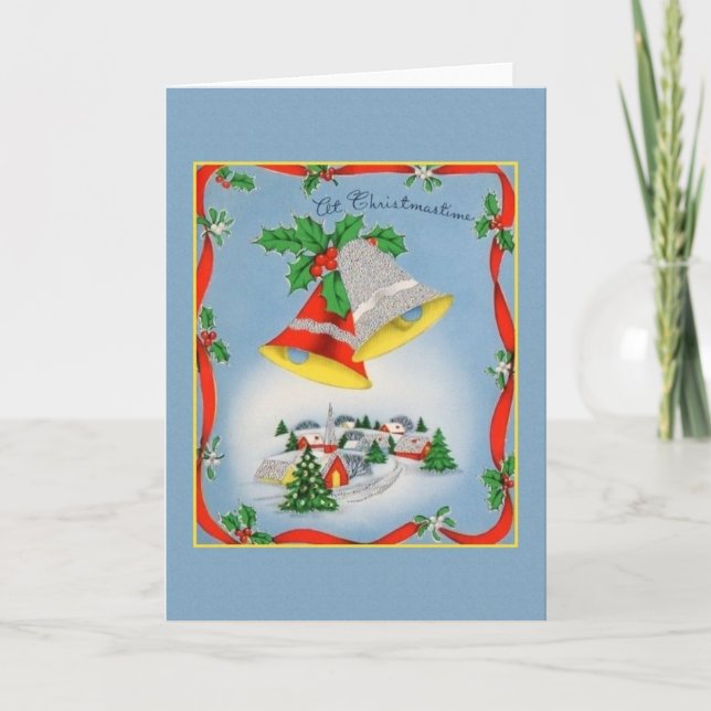 Greeting Card för Klockor-julklapp Helgkort (Framsida)
