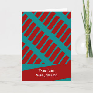 Greeting Card för lärardagen, turkos Tack Kort