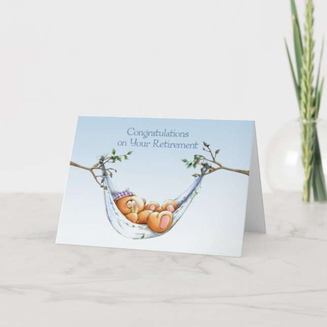 Greeting Card för pension Bear Hammock Kort (Framsida)