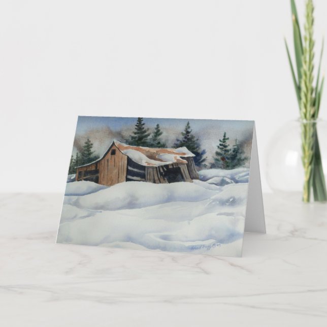 Greeting Card för snö Kort (Framsida)